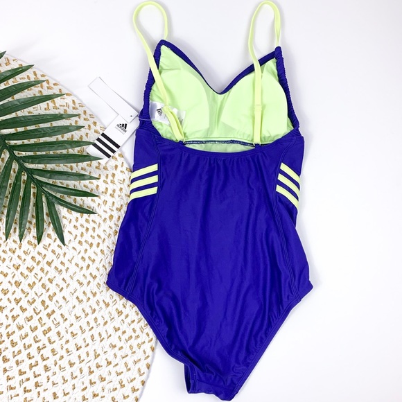 Adidas Adjustable Three Stripe Blue One Piece - Picture 5 of 7